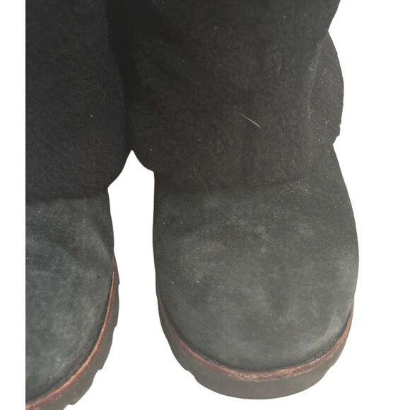 Ugg Australia Uggs Maylin Foldover Shearling Suede Boot Sz 6 Black - Picture 4 of 8
